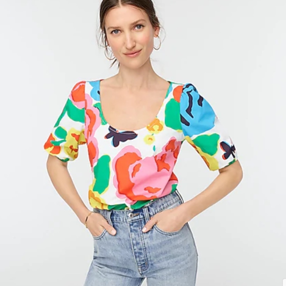 COPY - J.crew Scoopneck top in Ratti® jardin flor…